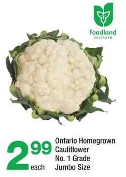 Highland Farms Ontario Homegrown Cauliflower offer