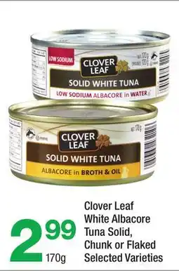 Highland Farms Clover Leaf White Albacore Tuna Solid, Chunk or Flaked offer