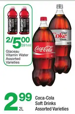 Highland Farms Glaceau Vitamin Water Assorted Varieties, Coca-Cola Soft Drinks offer