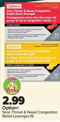 PharmaChoice Sore Throat & Nasal Congestion Relief Lozenges 16 offer