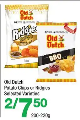 Highland Farms Old Dutch Potato Chips or Ridgies offer
