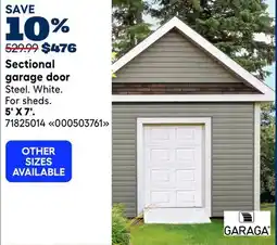 RONA Sectional garage door offer