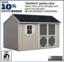 RONA Stratford garden shed offer
