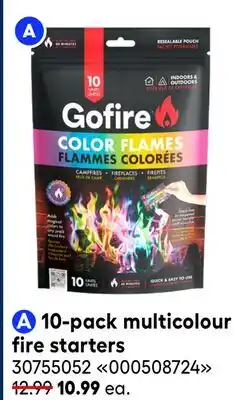 RONA Go fire 10-pack multicolour fire starters offer