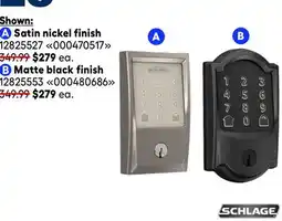 RONA All SCHLAGE Encode electronic locks offer