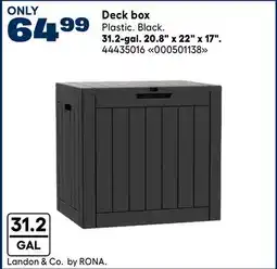 RONA Landon & co. Deck box offer