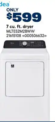 RONA Midea 7 cu. ft. dryer offer