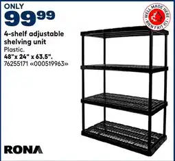 RONA 4-shelf adjustable shelving unit offer