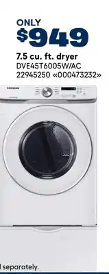 RONA 7.5 cu. ft. dryer offer