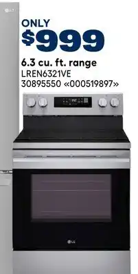 RONA LG 6.3 cu. ft. range offer