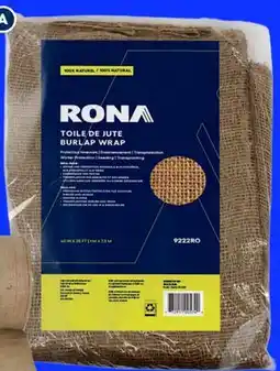 RONA RONA Burlap offer