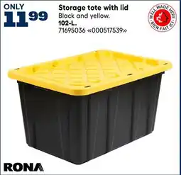RONA Storage tote with lid offer
