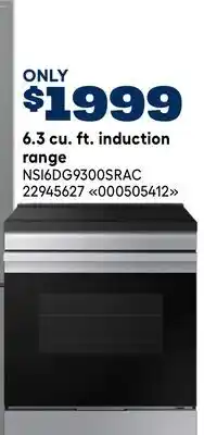 RONA Samsung 6.3 cu. ft. induction range offer
