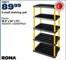 RONA 5-shelf shelving unit offer