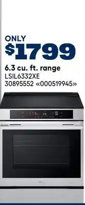 RONA 6.3 cu. ft. range offer