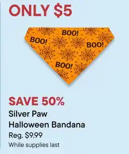 Petvalu Silver Paw Halloween Bandana offer