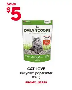Mondou CAT LOVE Recycled paper litter offer