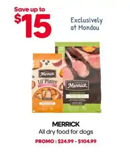 Mondou MERRICK All dry food for dogs offer