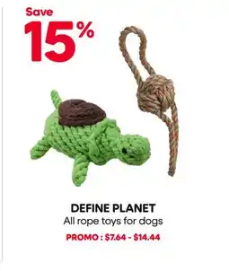 Mondou DEFINE PLANET All rope toys for dogs offer