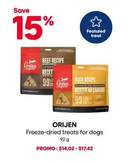 Mondou ORIJEN Freeze-dried treats for dogs offer