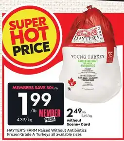Sobeys Raised Without Antibiotics Frozen Grade A Turkeys offer