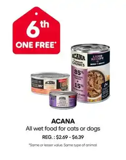 Mondou ACANA All wet food for cats or dogs offer