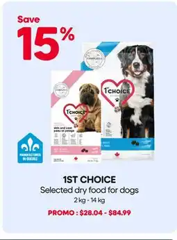 Mondou 1ST CHOICE Selected dry food for dogs offer