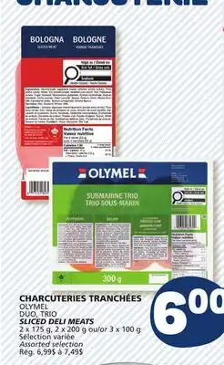 Marché Bonichoix OLYMEL DUO, TRIO SLICED DELI MEATS offer