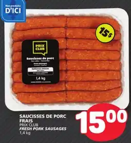 Marché Bonichoix PRIX CLUB FRESH PORK SAUSAGES offer