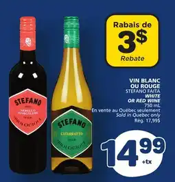 Marché Bonichoix STEFANO FAITA WHITE OR RED WINE offer