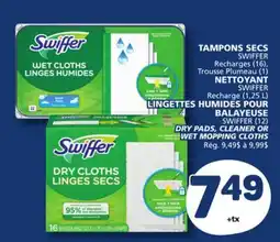 Marché Bonichoix SWIFFER 16), SWIFFER (1,25 L) SWIFFER (12) DRY PADS, CLEANER OR WET MOPPING CLOTHS offer