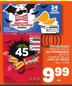 Marché Bonichoix PRINGLES (456 g) SKITTLES STARBUST (45 a) CHIPS OR TREATS offer