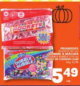 Marché Bonichoix ROCKETS TREATS (65 un) DUBBLE BUBBLE CHEWING GUM (110 un) offer