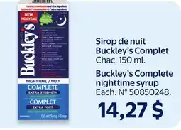 Walmart Buckley's Complete nighttime syrup offer
