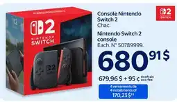 Walmart Console Nintendo Switch 2 offer