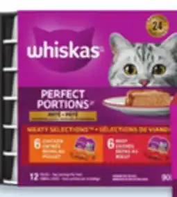 Walmart Whiskas Perfect Portions or Paté wet cat food variety pack offer