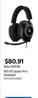 Walmart RIG R5 Spear Pro Headset offer