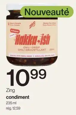 Avril Zing condiment offer