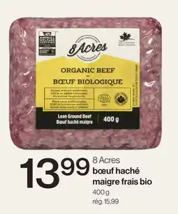 Avril 8 Acres bœuf haché maigre frais bio offer