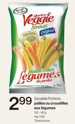 Avril Sensible Portions pailles ou croustilles aux légumes offer