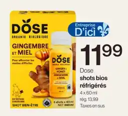 Avril Dose shots bios réfrigérés offer