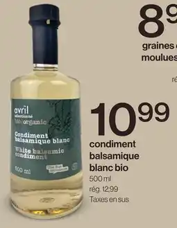 Avril condiment balsamique blanc bio offer