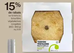Avril tarte ou la tourtière végétaliennes congelées offer
