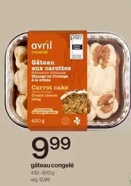 Avril gâteau congelé offer