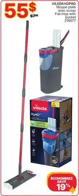 Rossy VILEDA H2P2PRO Flat mop with bucket offer