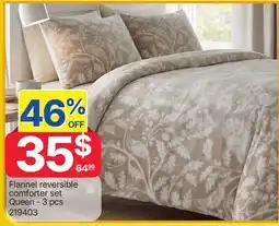 Rossy Flannel reversible comforter set Queen - 3 pcs offer