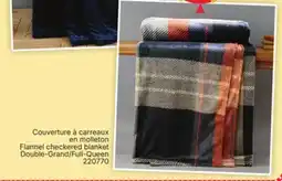 Rossy Flannel checkered blanket offer