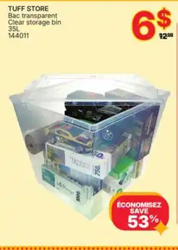 Rossy TUFF STORE Clear storage bin offer