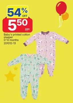 Rossy Baby's printed cotton sleeper offer