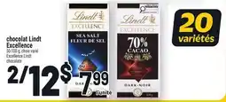 Metro CHOCOLAT LINDT EXCELLENCE | EXCELLENCE LINDT CHOCOLATE offer